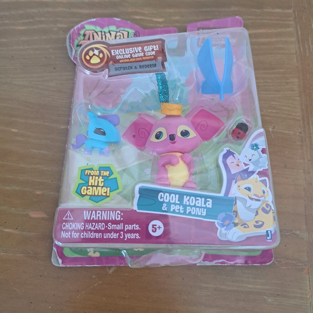 Animal Jam Kool koala toy pink figure and pet pony new